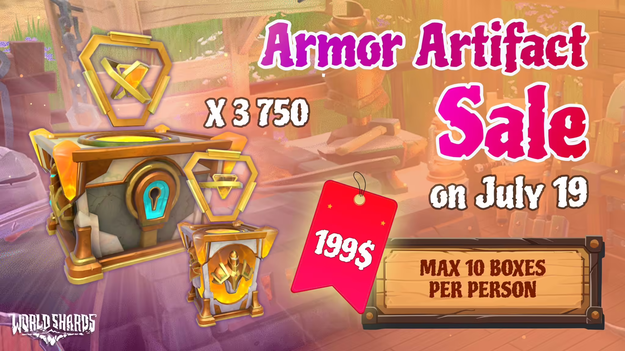 WorldShards Begins New Armor Artifact Sale on July 19th