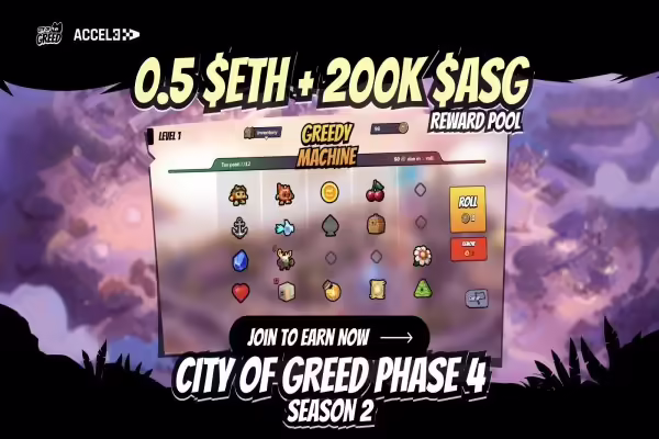 Earn $ETH and $ASG in City of Greed Phase 4 Season 2 | PlayToEarn