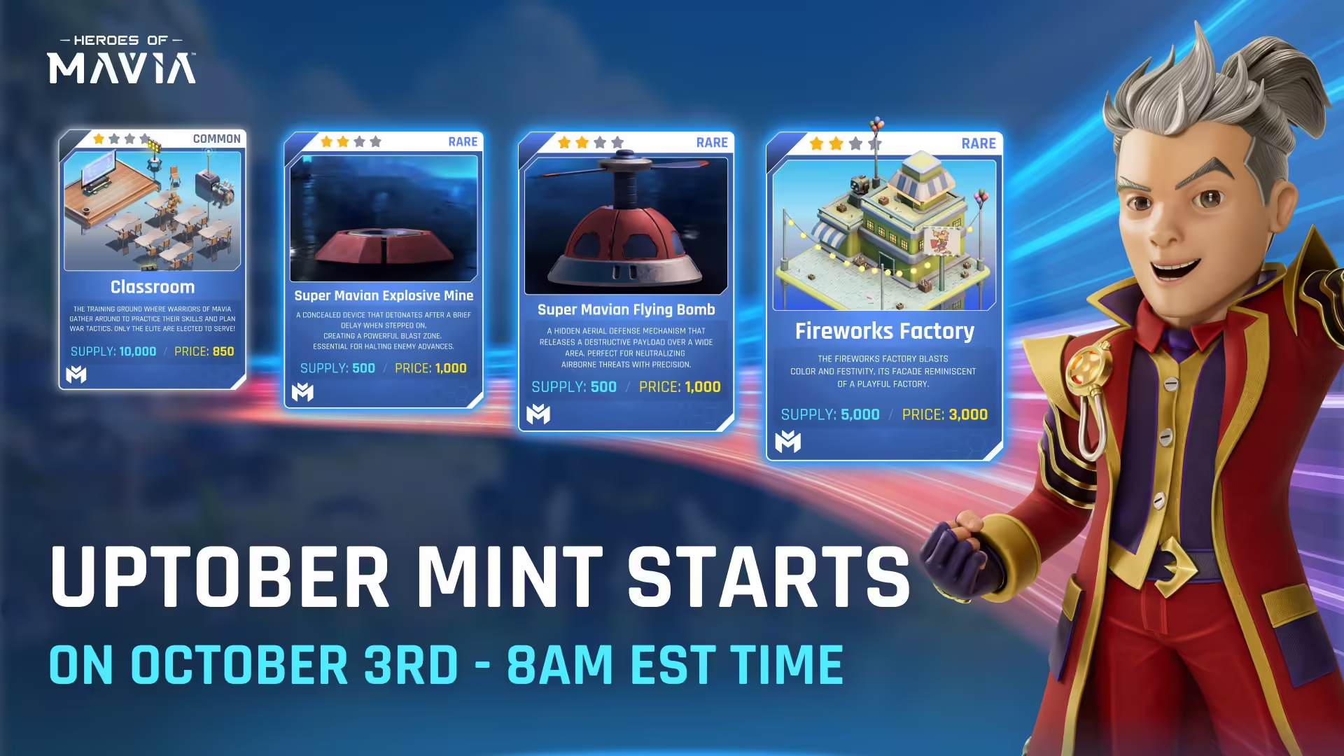 Join the Heroes of Mavia Uptober Mint on October 3rd