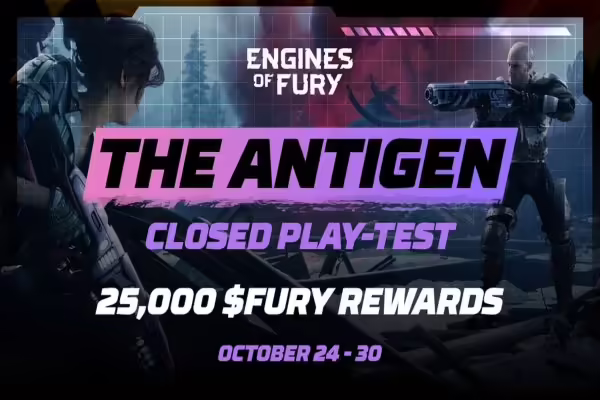 Engines of Fury Kicks Off The Antigen Play-Test Event with $25,000 $FURY Reward Pool | PlayToEarn
