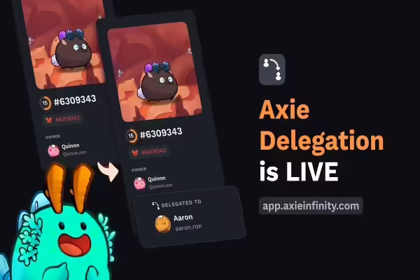Sky Mavis Launches Axie Delegation - Scholarships Are Back! | PlayToEarn