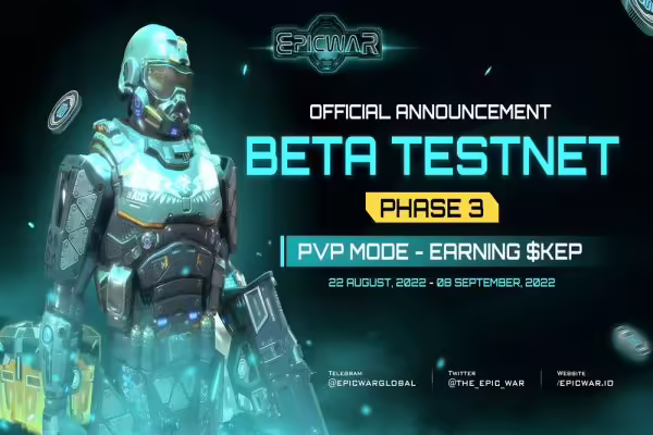 Epic War announces Beta Testnet Phase 3 | PlayToEarn