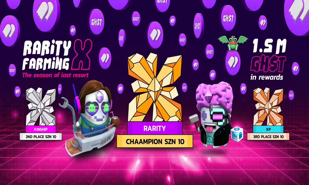 Aavegotchi’s Rarity Farming Season X Is Live With 1.5M $GHST Up for Grabs