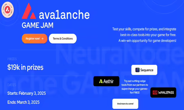 Sequence and NeuraNode Kick Off $19K Avalanche Game Jam | PlayToEarn