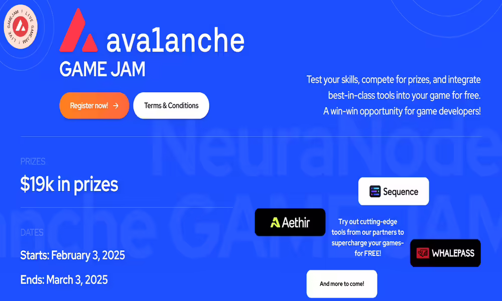 Sequence and NeuraNode Kick Off $19K Avalanche Game Jam