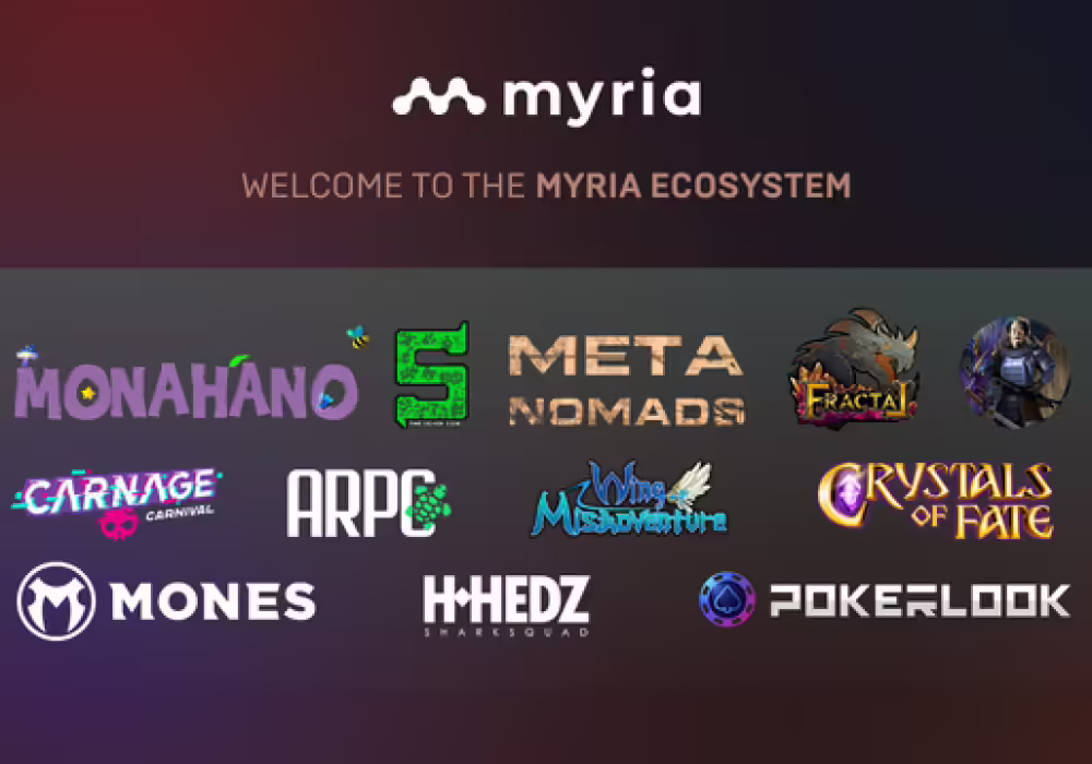 Myria Adds 12 New Games To Its Ecosystem