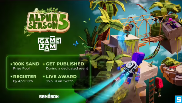 The Sandbox Launches Season 5 Game Jam With 100,000 SAND Up for Grabs | PlayToEarn