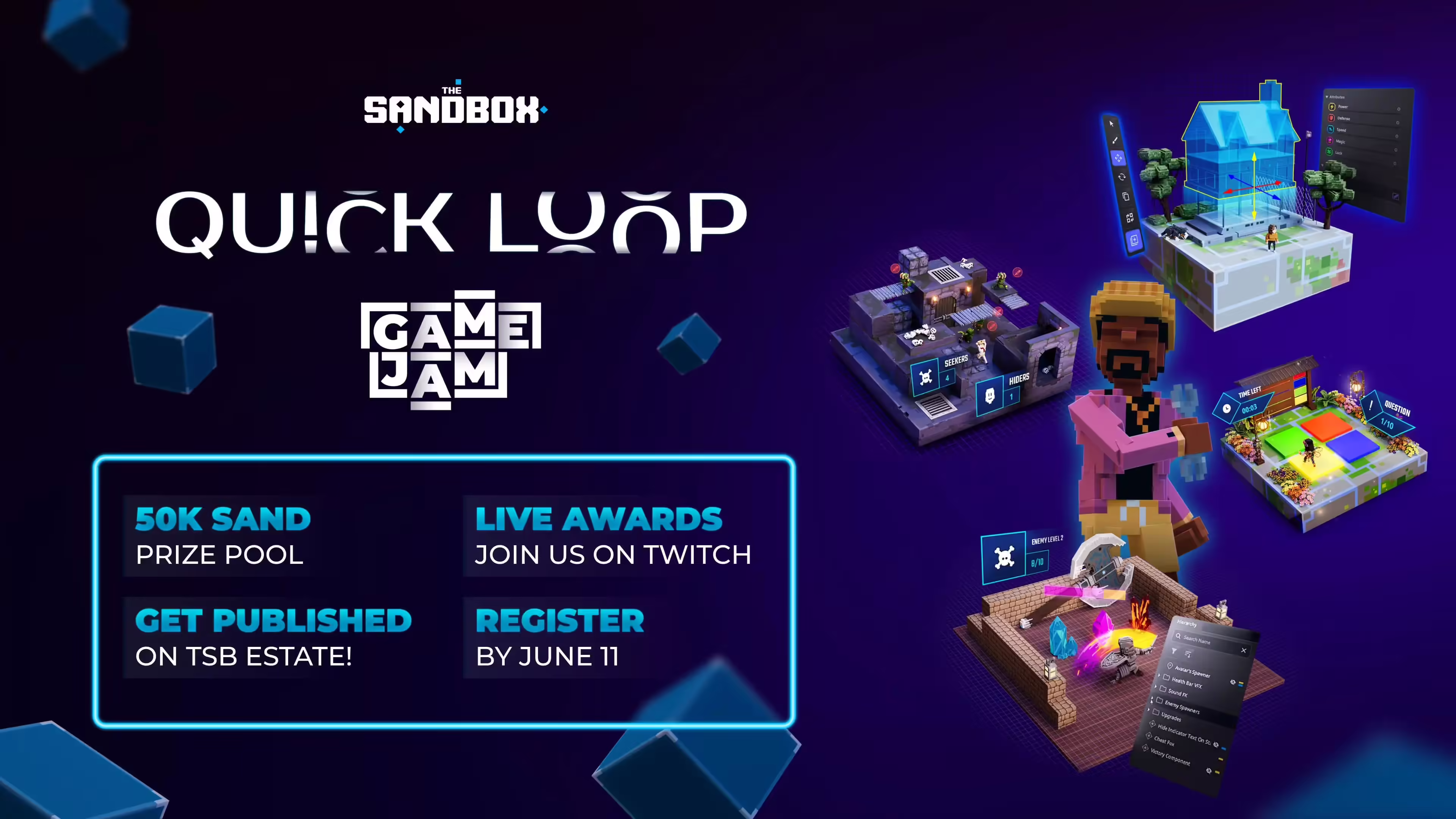 Build to Earn 50K SAND in The Sandbox’s Quick Loop Game Jam
