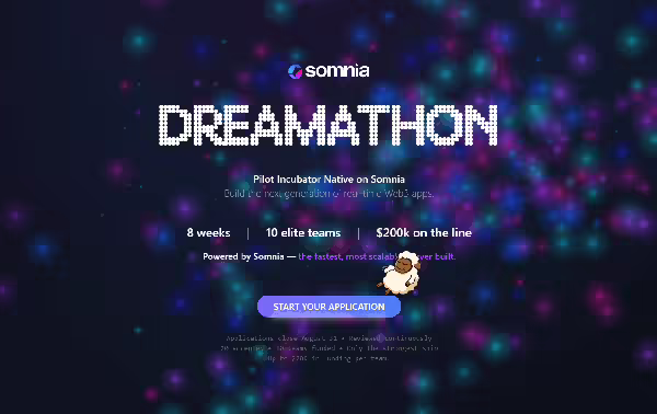 Somnia Opens Applications for $200K Dreamathon Incubator | PlayToEarn