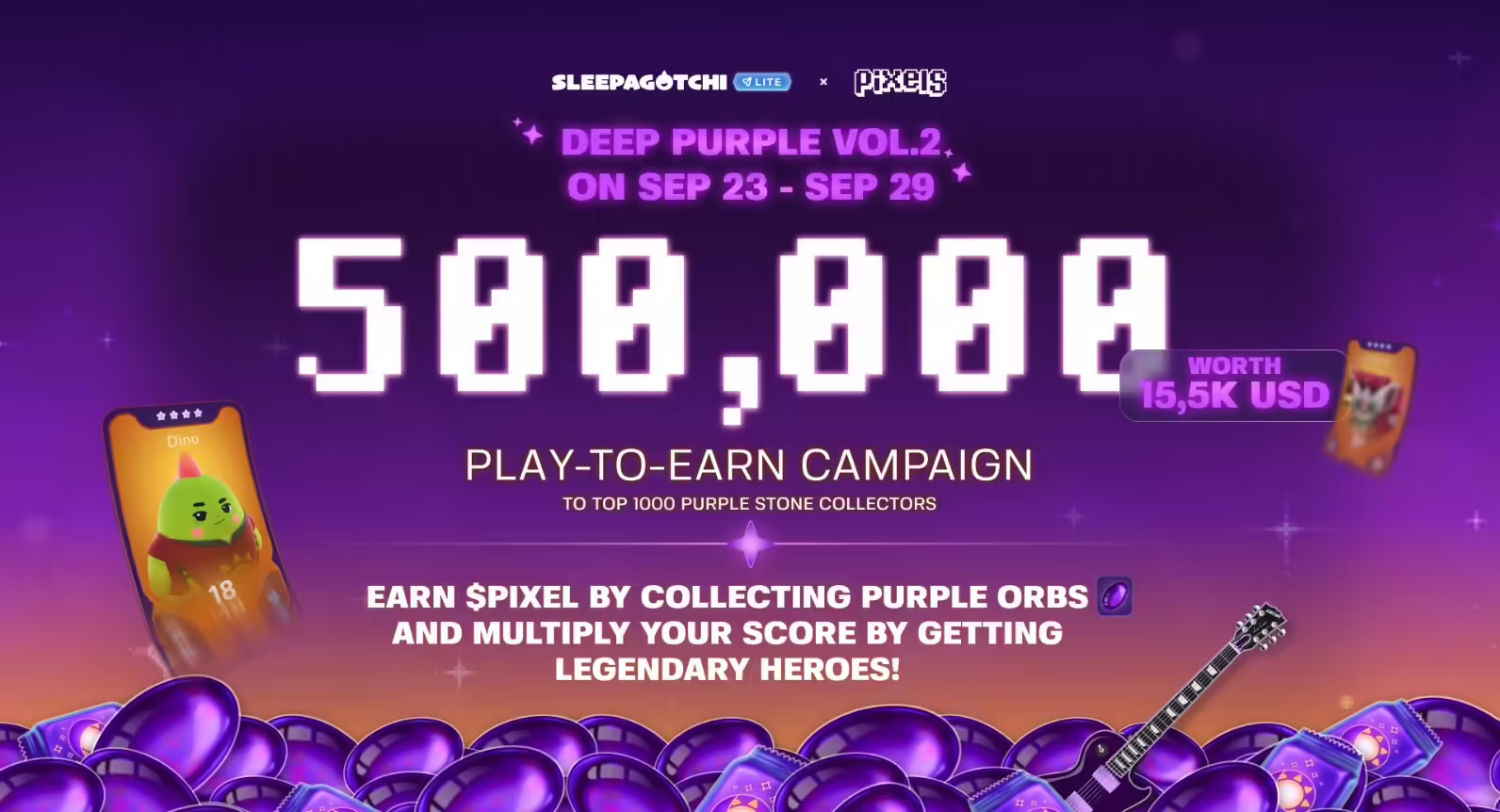 Sleepagotchi Lite Launches Deep Purple Vol. 2 $PIXEL Event with $15K Prize Pool
