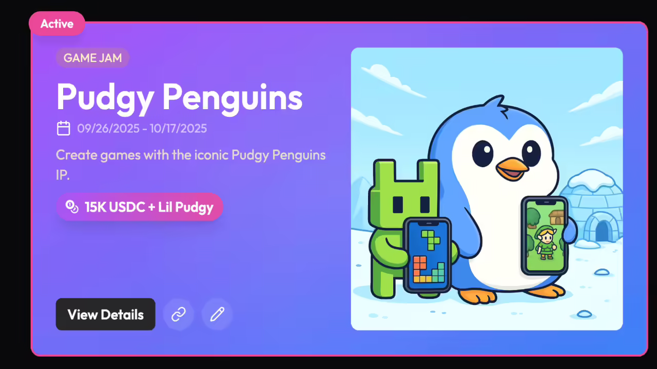 Create and Earn in Remix x Pudgy Penguins $20K Game Jam