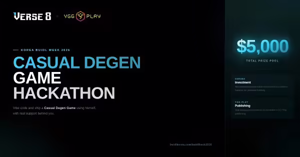 YGG Play and Verse8 Open $5,000 Casual Degen Game Hackathon at Korea BuidlWeek 2026 | PlayToEarn