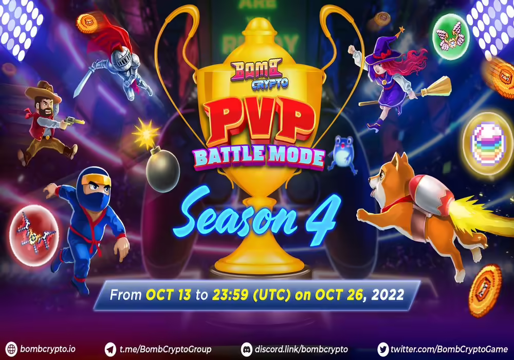 Bomb Crypto releases Battle Season 4, teases Halloween skins