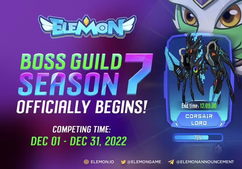 Season 7 of Elemon Boss Guild begins in December
