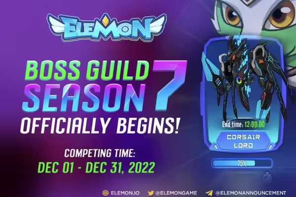 Season 7 of Elemon Boss Guild begins in December | PlayToEarn