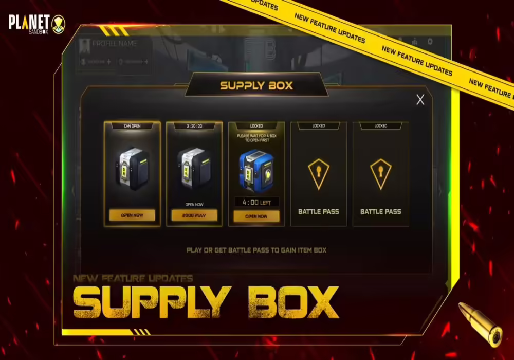 Planet Sandbox Releases Supply Box and Fragment Features