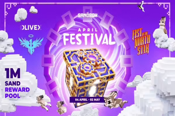 The Sandbox Announces April Festival with 1 Million SAND Reward Pool | PlayToEarn