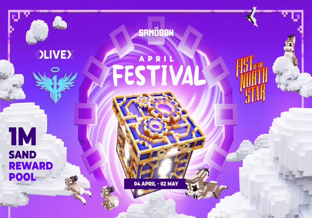 The Sandbox Announces April Festival with 1 Million SAND Reward Pool