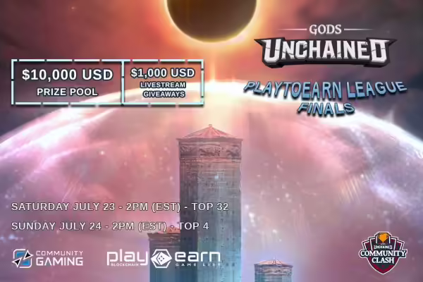 PlayToEarn League 2022 Finals - $10,000 Gods Unchained Community Clash Tournament | PlayToEarn
