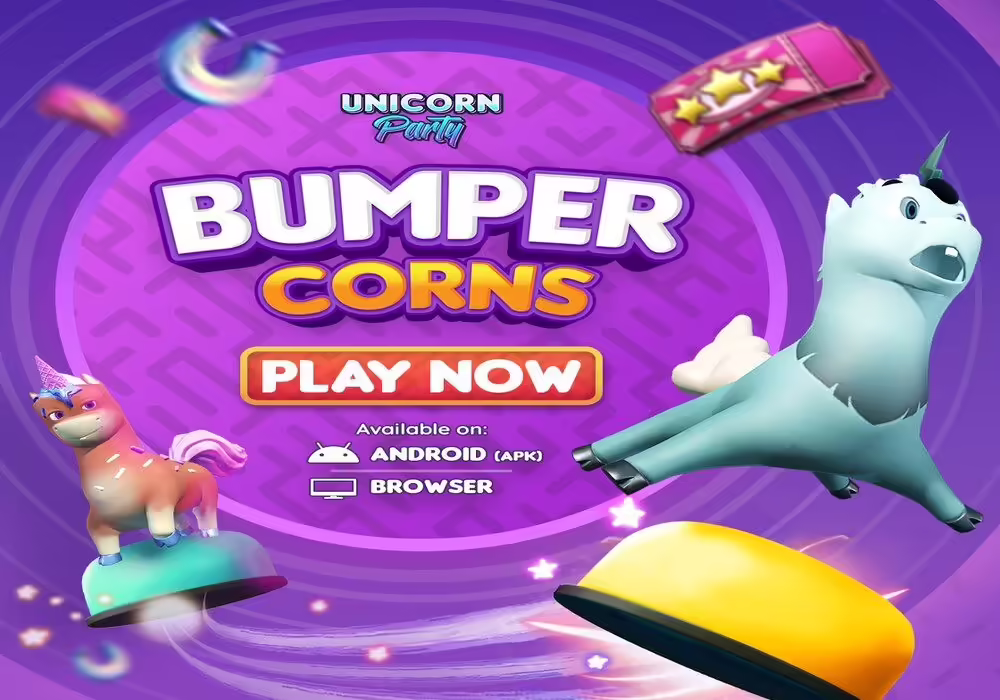 Crypto Unicorns Launches Unicorn Party, a Collection of Web3 Casual Mobile Games, Starting with Bumpercorns