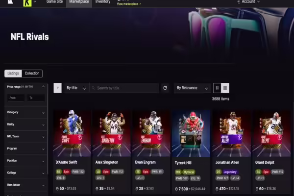 The Mythical Marketplace Introduces Support for NFL Rivals Player Cards | PlayToEarn