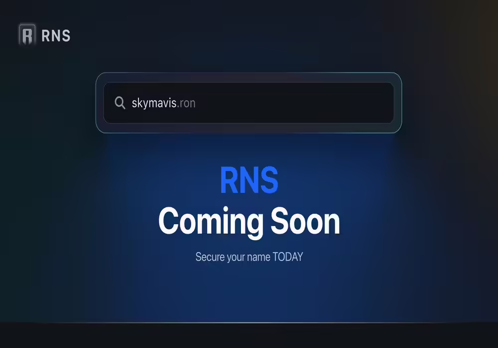 Sky Mavis Announces Ronin Name Service (RNS)