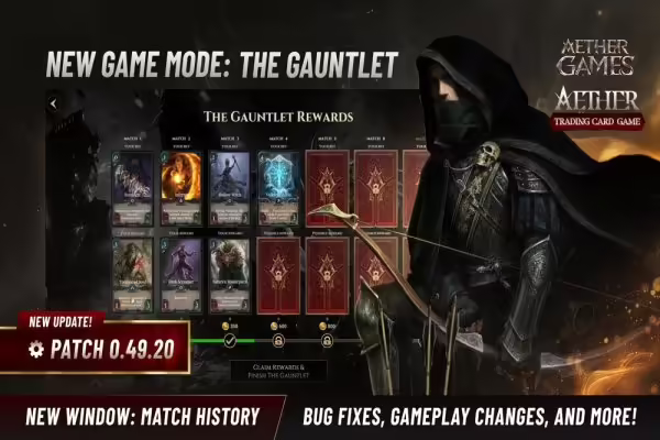Aether TCG’s New Patch Adds in New Game Mode: The Gauntlet | PlayToEarn
