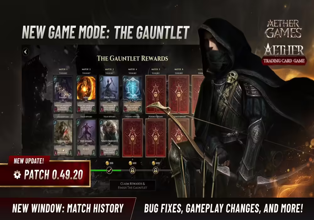 Aether TCG’s New Patch Adds in New Game Mode: The Gauntlet